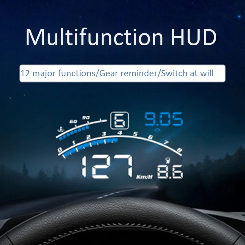 

5.5 Inch Car HUD Head-Up Display Universal Auto Digital Car OBDII Overspeed Warning Windshield Projector