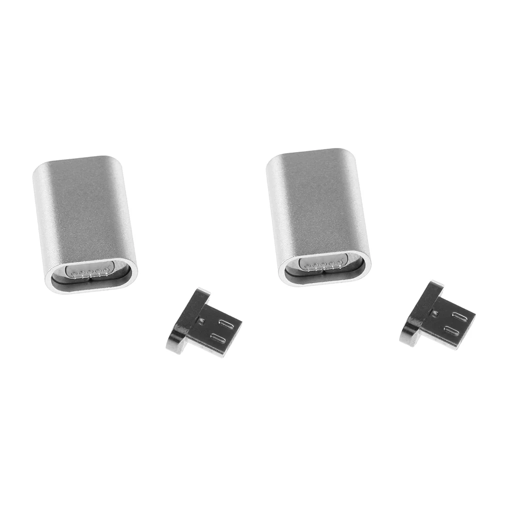 2 шт. Micro USB Магнитный зарядный адаптер для телефона Android серебристый|Аксессуары