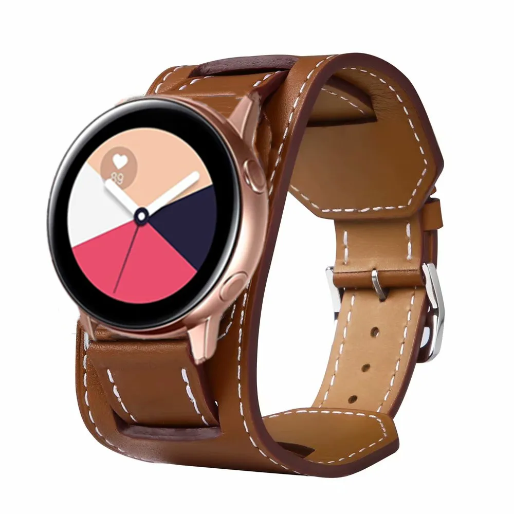 Ремешок pebble time для Samsuang Gear S3 S2 sport Galaxy Watch Active 42 мм 46 кожаный браслет huami amazfit huawei gt 2