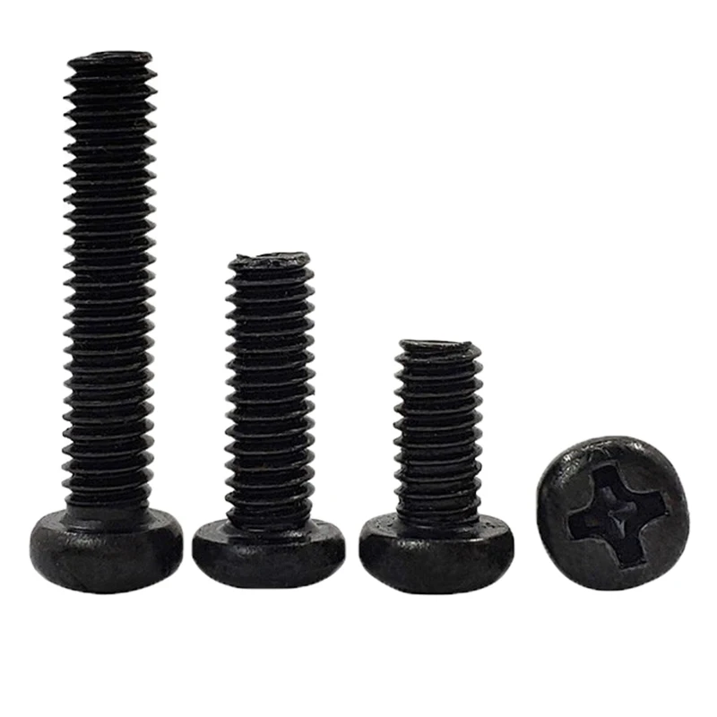 Винты для ноутбука luchang 250 шт. крепежные винты с плоской головкой черные ремонтные