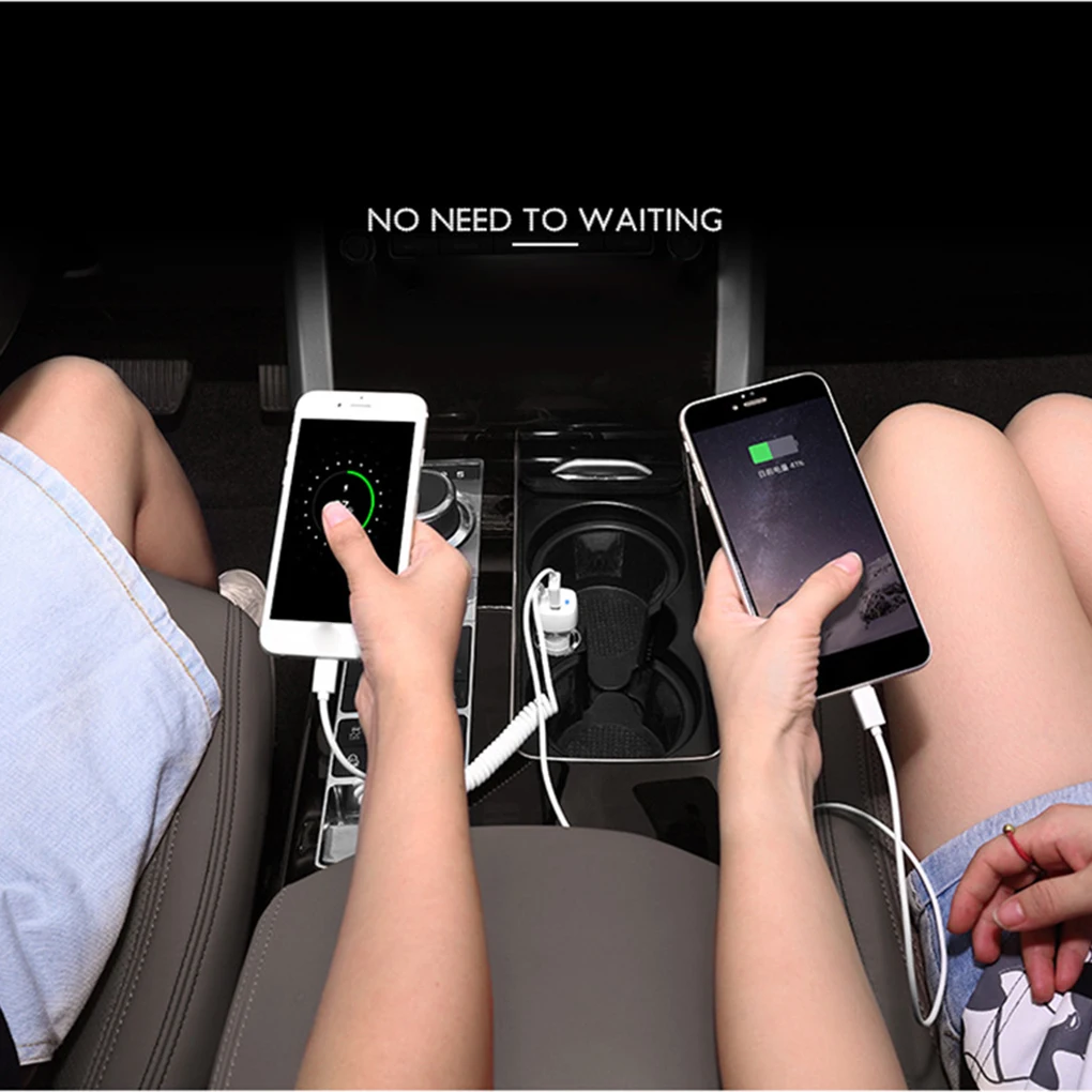 Универсальное автомобильное зарядное устройство с кабелем USB мобильный телефон