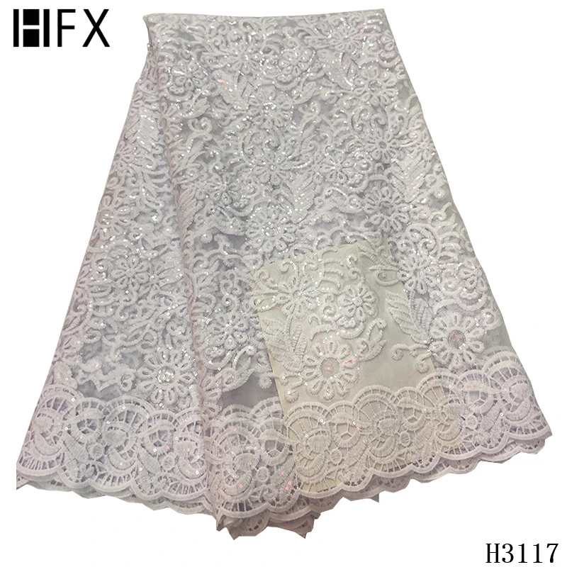 HFX нигерийская кружевная ткань 2020 высокое качество Африканское Сетчатое кружево