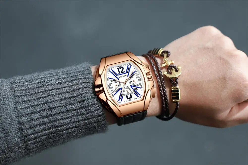 Часы TEVISE T829 модные повседневные силиконовые водонепроницаемые автоматические