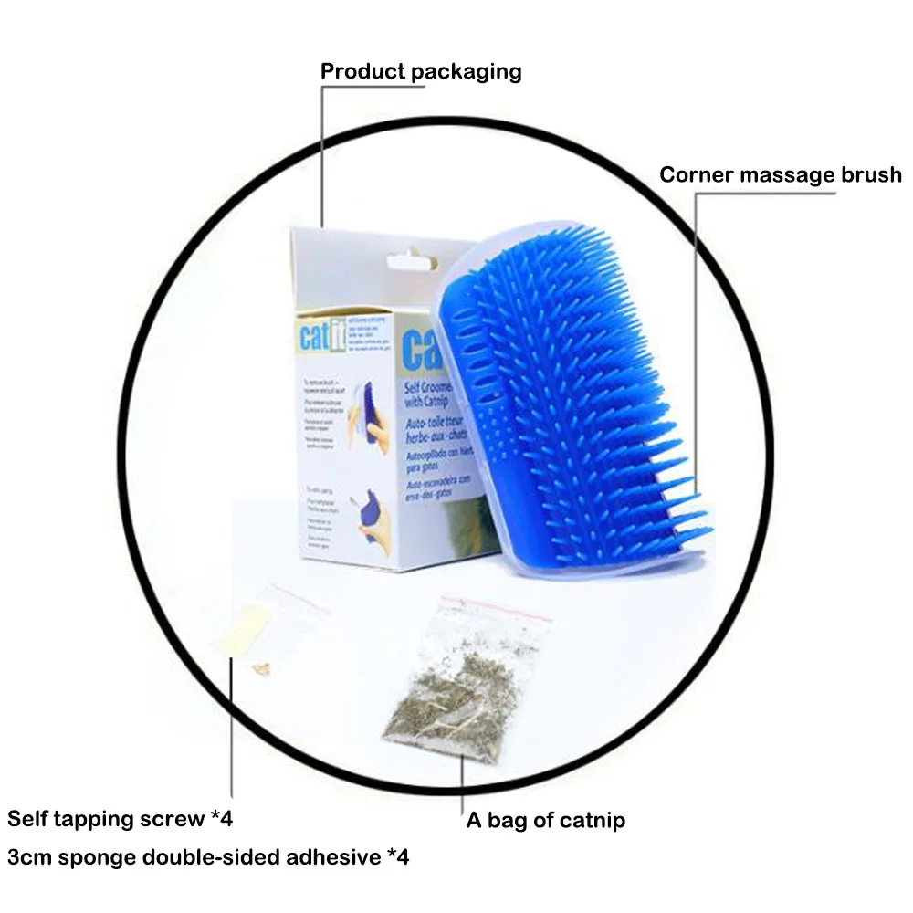 Щетка для домашних кошек угловая расческа массажа самостоятельная Расческа