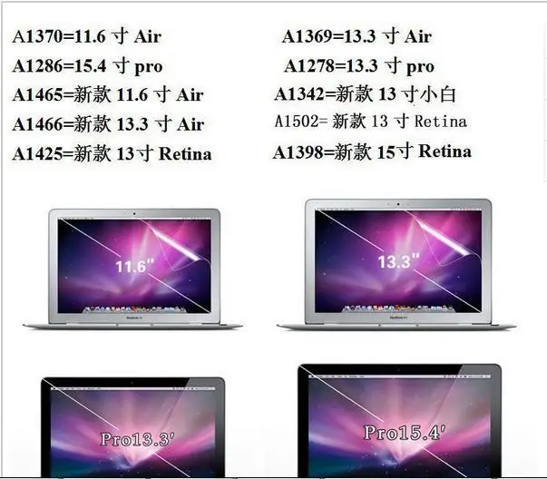HRH 100PCS LCD Matte Screen Protector Film Guard Cover Skin For Macbook Pro 13