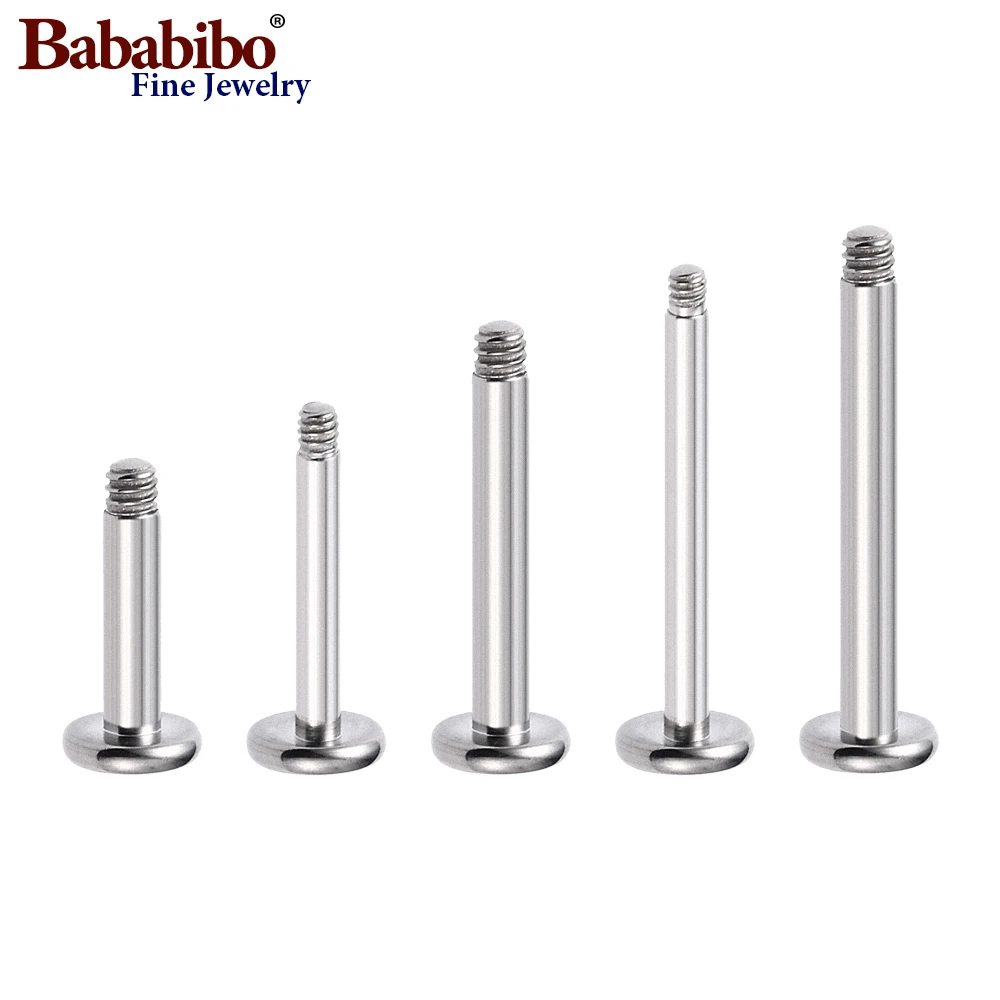 

10pcs/lot 4~16MM ASTM F136 Titanium Stud Barbell Replacement Only Bar 14G 16G Piercing Accessories Body Jewelry Parts