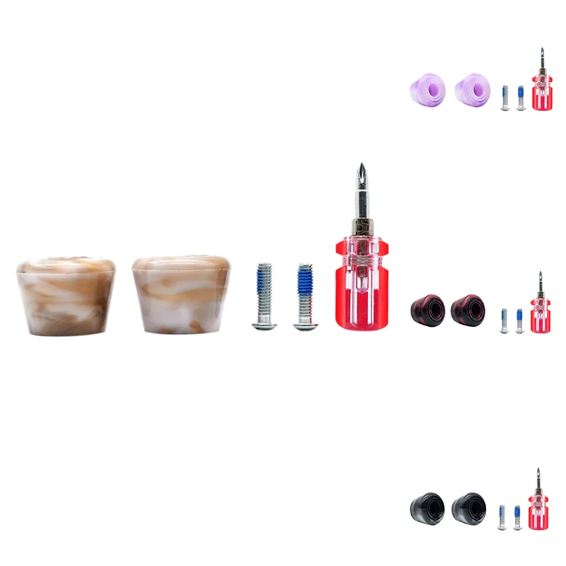 

PU Roller Skate Toe Stoppers with Bolts & Screw Driver 82A Roller Skate Brake Jam Plugs Replacement Skate Accessories