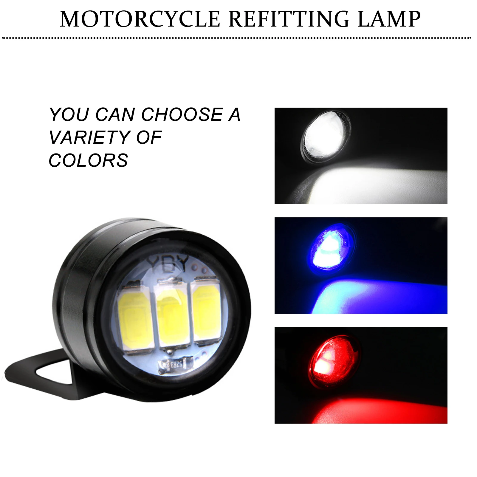 

Motorcycle Modified Light Pedal LED Mirror Front Light Hawkeye Light Motorcycle Equipments Parts Signal Lamp Accessories New