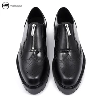2020 british brock carved thick soled shoes high rise shoes korean version of the trend joker casual mens shoes leather shoe