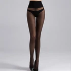 Колготки женские, бархатные, с высокой талией, с Т-образным вырезом, с широким поясом, с защитой от застежек, утягивающие, размера плюс, M-L