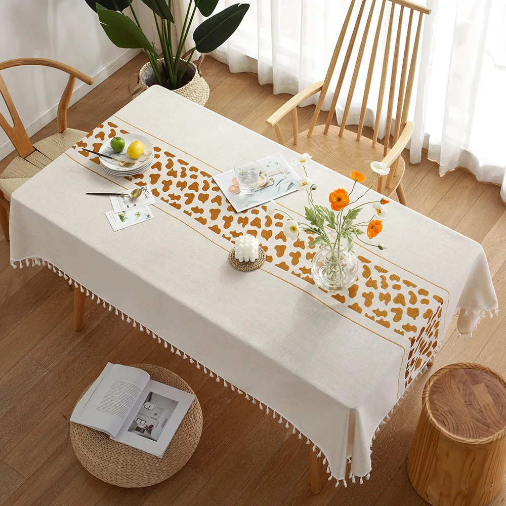 

Квадратная скатерть из искусственного хлопка и льна, покрытие для обеденного стола, чайного столика, коврик, украшение для дома, гостиной