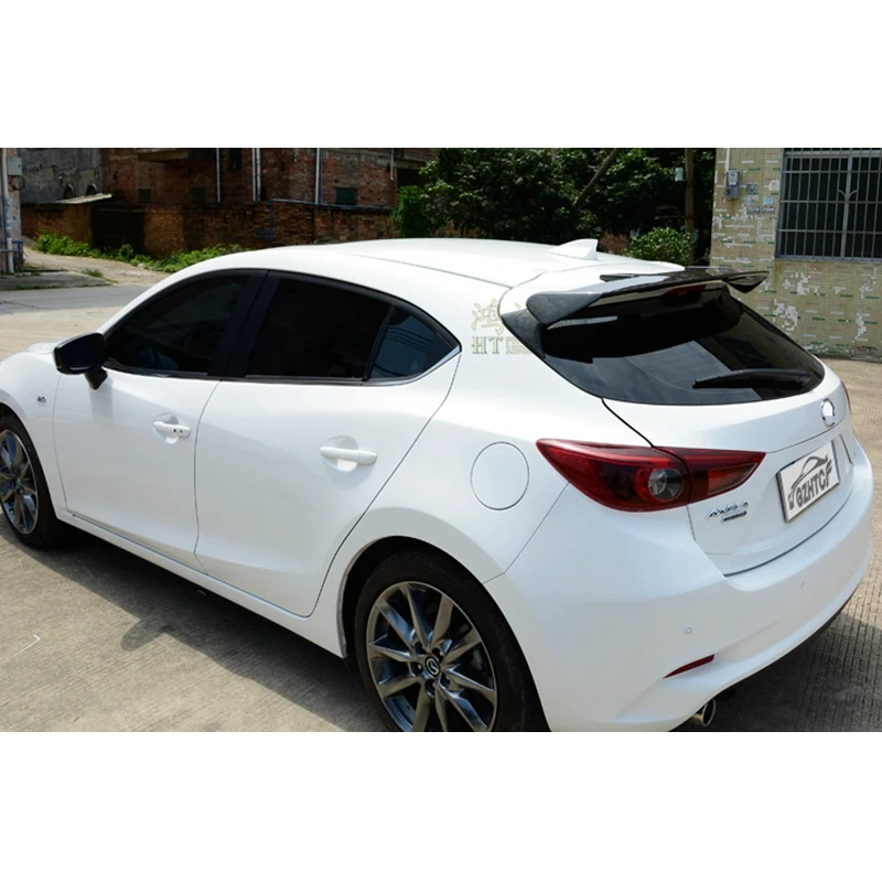 Спойлер для Mazda 3 AXELA хэтчбека 2014 2015 2016 2017 из углеродного волокна абс смолы