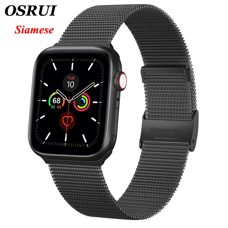 Ремешок для часов Siamese Milanese ремешок Apple Watch 38 мм 42 Iwatch Correa 44 40 серия 5 4 3 2