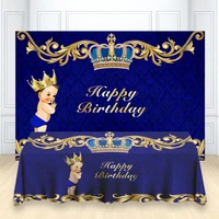 party backdrop and tablecloth royal blue boy birthday baby shower party phtography background photocall photo studio wallpapers