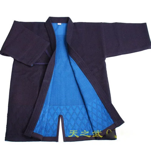 Костюм кэндо в японском стиле темно-синий двухслойный Кендо айкидо Iaido Gi