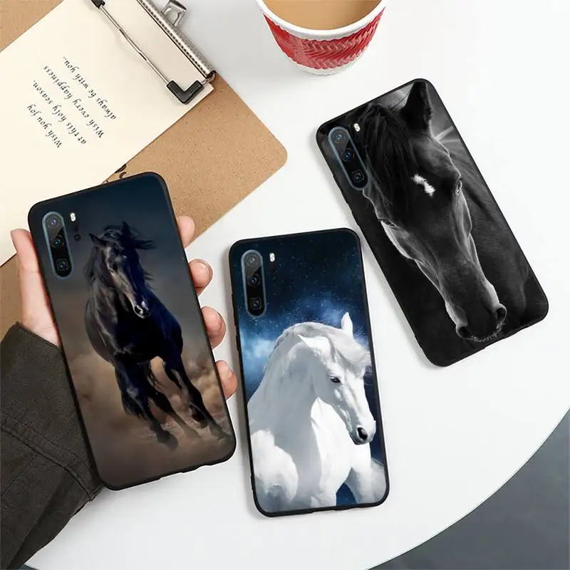

Fine Horse Art animal Phone Case For Huawei honor Mate P 10 20 30 40 i 9 8 pro x Lite smart 2019 nova 5t