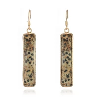 e7428 zwpon vertical stone bar drop earrings for women fashion summer statement earrings jewelry wholesale