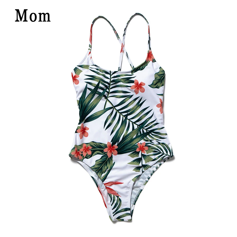 Женский слитный купальник ZAFILLE семейный пляжные шорты с зелеными листьями для