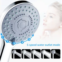 abs handheld shower head shower nozzle bathroom pressurized multi function five speed water outlet bathroom water saving