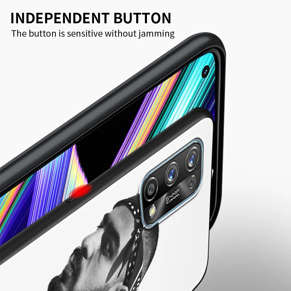 for realme 6 8 7 pro c3 c21 xt 5 gt neo c25 c20 x50 7i c15 c11 black soft phone case luxury back cover hajime miyagi andy panda free global shipping