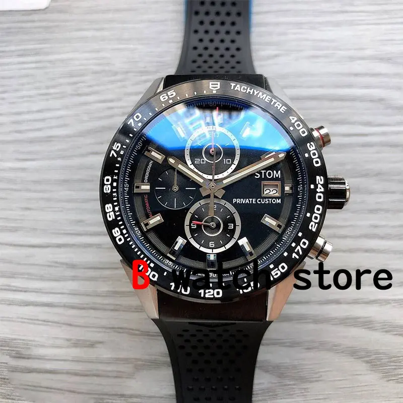 Мужские часы хронограф 43 мм многофункциональные японские кварцевые мужские Move t