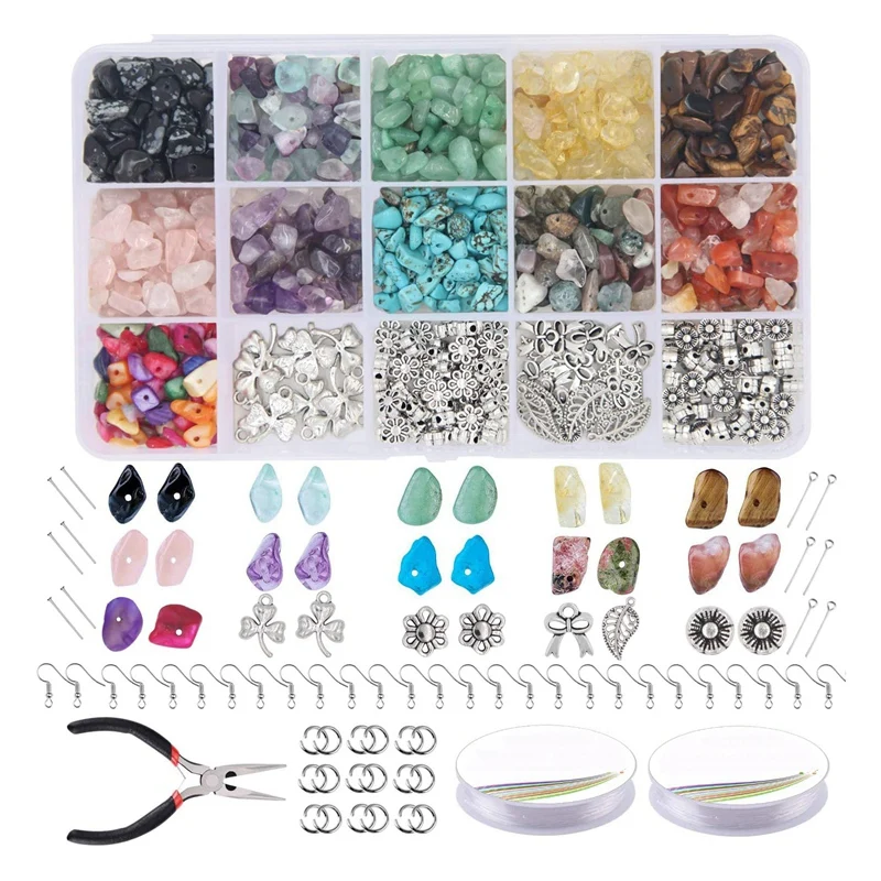 

Бусины неправильной формы для самостоятельного изготовления ювелирных изделий, ожерелий, браслетов, серег, набор из 933 натуральных камней п...