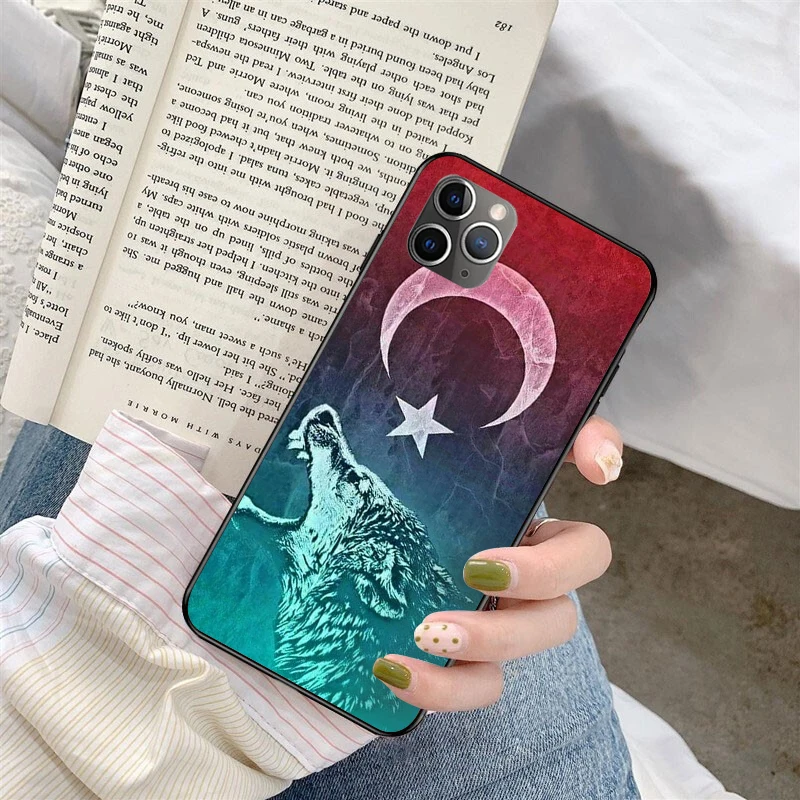 

Turkey Flag Istanbul Antalya Mustafa Wolf Phone Case For Iphone XR X 6 6S 7 8 Plus Fundas Apple 11 Pro XS Max SE 2020 iphone 12