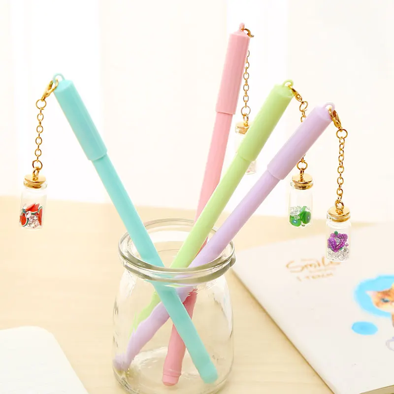 Новинка милая Цветочная бутылка для геля ручки с синими чернилами Kawaii школьные
