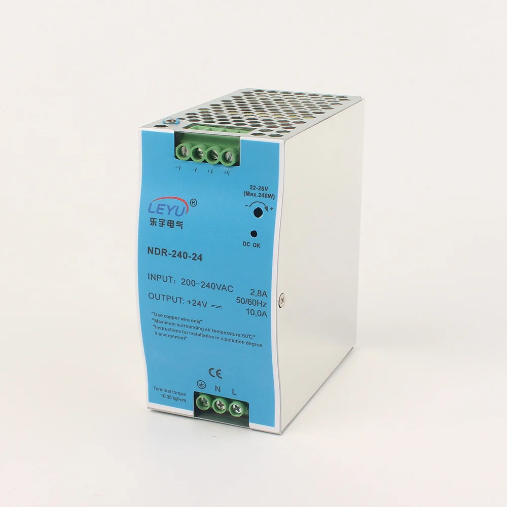 

China NDR-240W 24v 48v Rail power supply Easy to install