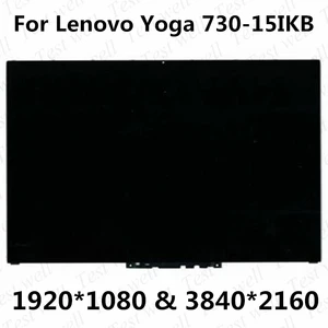 15 6lcd display touch screen digitizer assembly panel with bezel for lenovo yoga 730 15 yoga 730 15ikb 81cu yoga 730 15iwl 81js free global shipping