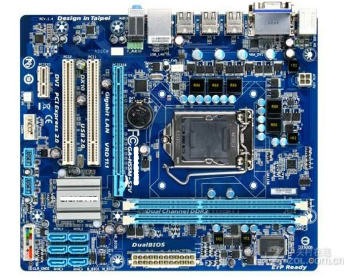 

Оригинальная материнская плата GA-H55M-S2V DDR3 LGA 1156 H55M-S2V USB2.0 DVI VGA 8GB H55 десктопная материнская плата