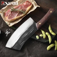 xituo traditional chinese cleaver high carbon steel kitchen knife meat fish vegetables slicing chef knife with wooden handle hot