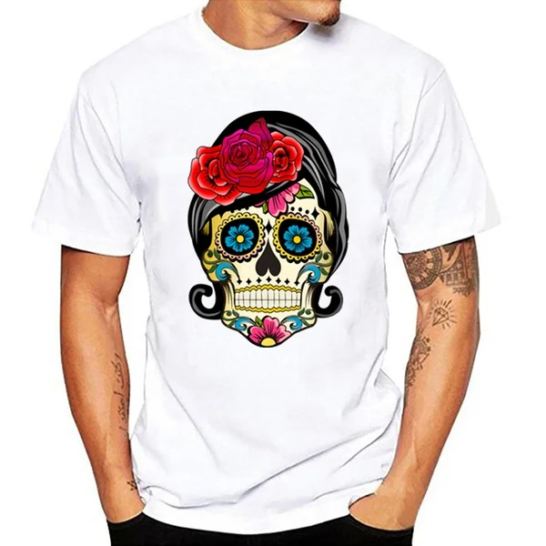 

Men's Fashion Summer Short Sleeve COOLTEE SUGAR SKULL PIN UP Design T-shirt Funny Tee Shirts Hipster O-neck Popular Tops Shirts