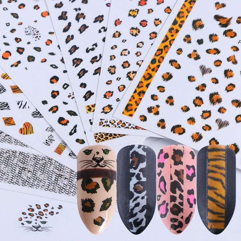 

Hot Manicure Stickers Leopard Print Tiger Print European and American Style Nail Stickers DIY Nail Stickers