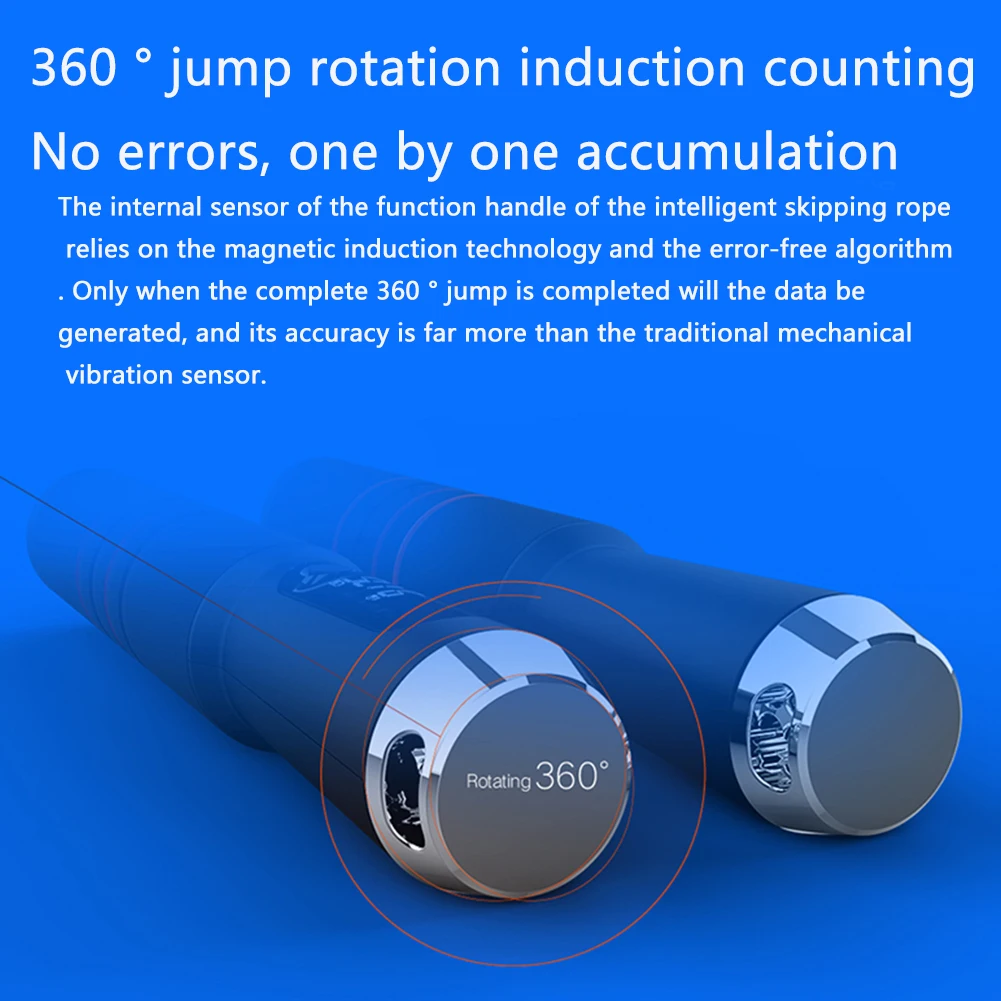 

Weight Setting Speed Counter APP Adjustable 4.0 Alarm Exercise Smart Skipping Rope Non-Slip Reminder Calorie Digital