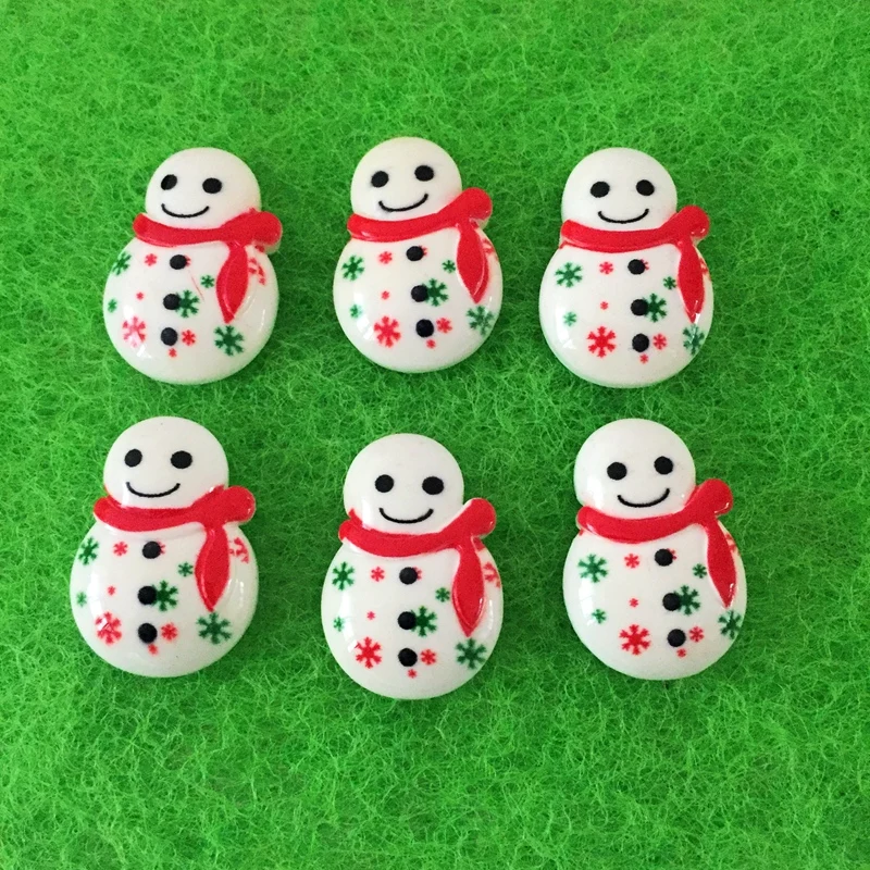 Пуговицы рождественские полимерные в виде снеговика 20 шт./лот 21*15 мм детские без
