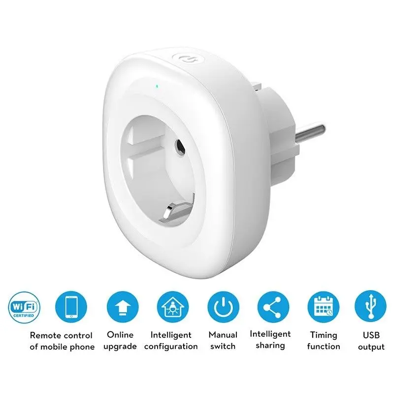 Мини Wifi умная розетка ЕС Вилка питания мобильное приложение Дистанционное