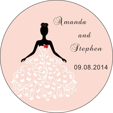 

New Paper Custom Sticker for Wedding / Party,Round Shape,3cm