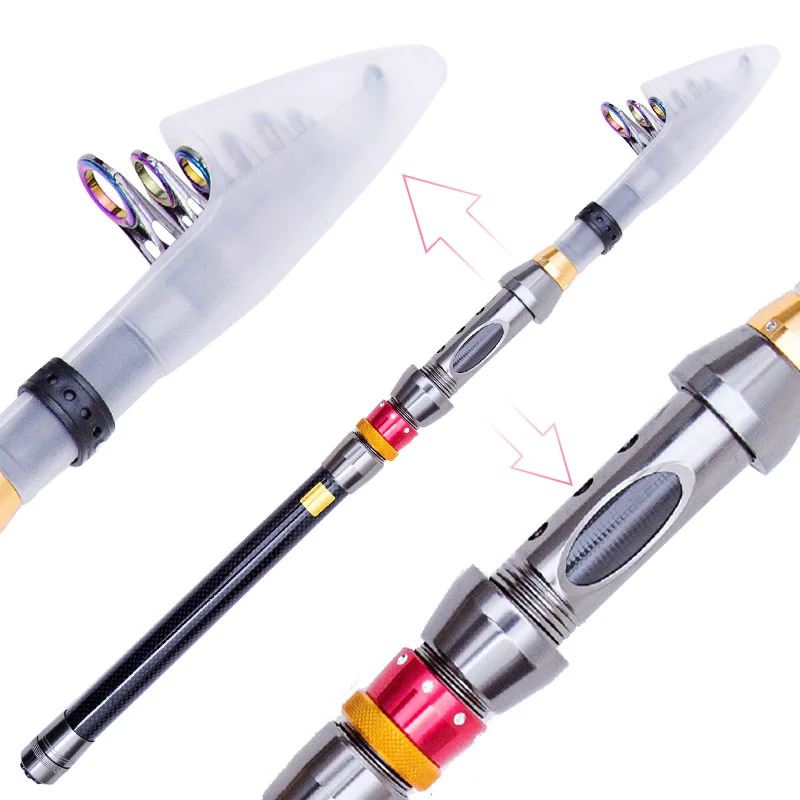 

Carbon Fiber Fishing Rod Telescopic 2.1/2.4/2.7/3.0/3.3m Carp Rods Feeder Tackle Pole Baitcasting Fly Spinning Rod For Fishing