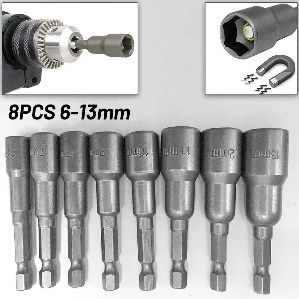 

Hex Hex Magnetic Drill Bits Nut Driver Set Impact Magnetic Metric Nut Set