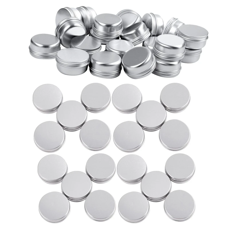 

Пустой косметический горшок для бальзама для губ, 40 шт., алюминиевый контейнер для бальзама с закручивающейся крышкой, 20 шт., 15 мл и 20 шт., 50 мл