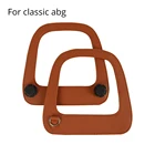 Новое серебристое черное D-образное кольцо, большая продолговатая ручка из искусственной кожи с рисунком краев для стандартного Obag, классические части для сумок