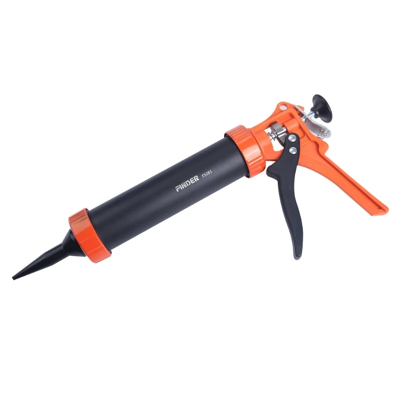 Caulking Tool Kit Silicone Handheld Caulking Gun with Multifunction Grout Scraper and Caulk Nozzle Finisher Sealant