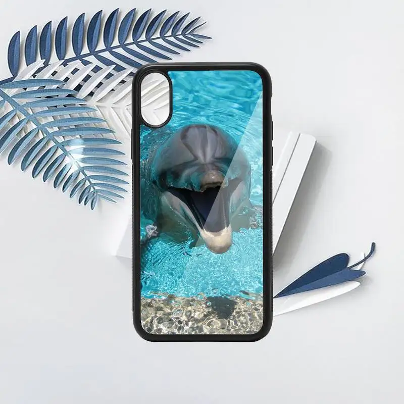 

Ocean cute dolphin animal Phone Case PC for iPhone 11 12 pro XS MAX 8 7 6 6S Plus X 5S SE 2020 XR