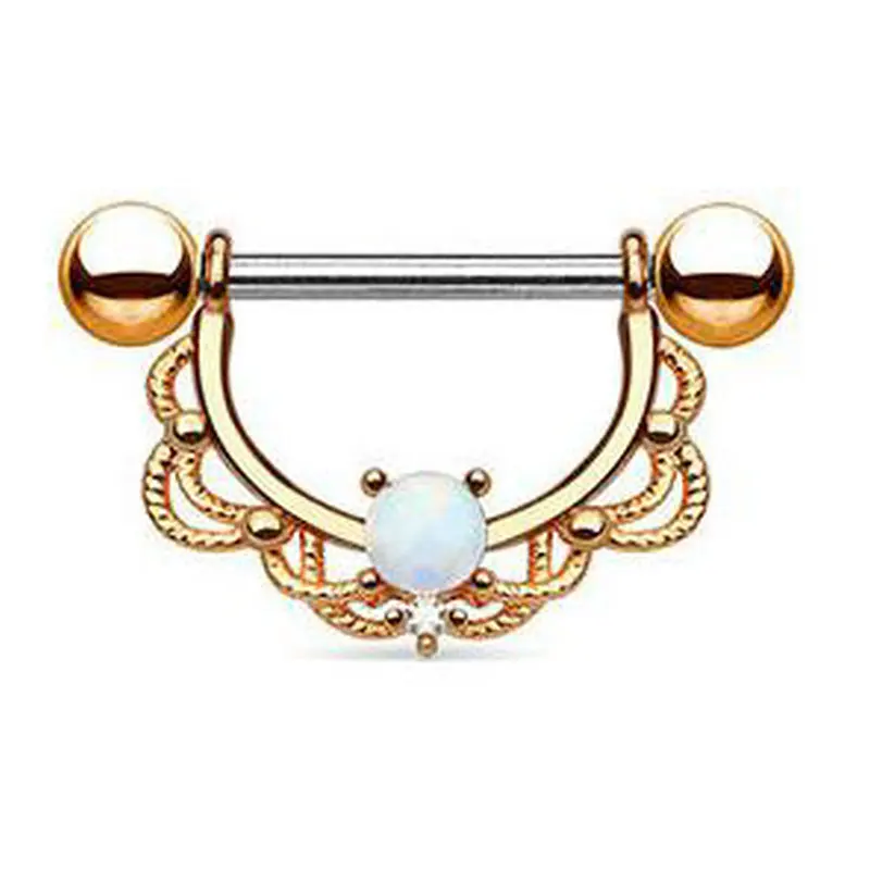 14 шт./лот циркониевое Опаловое кольцо для сосков пикантные кольца из нержавеющей