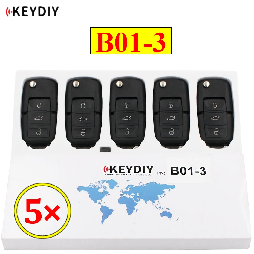 5 шт./лот KEYDIY серии B B01 3 кнопки универсальный пульт дистанционного управления для