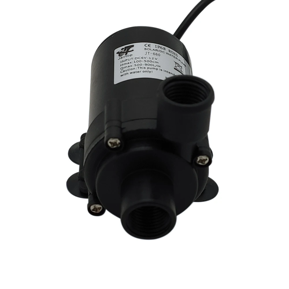660C бесщеточный низкая Напряжение погружной водяной насос DC12V-24V 29 Вт 500-1000L/ч микро