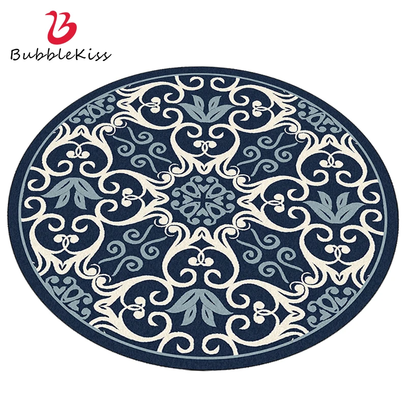 Пузырьковый поцелуй классические круглые ковры синего цвета коврики с принтом и
