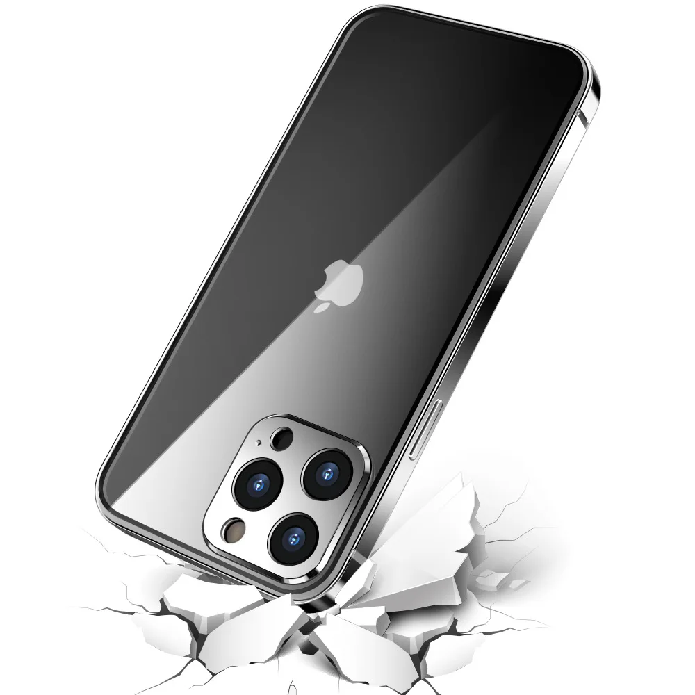 Синий металлический бампер из нержавеющей стали чехол для iPhone 14 13 Pro Max 12 11 13Pro iPhone13