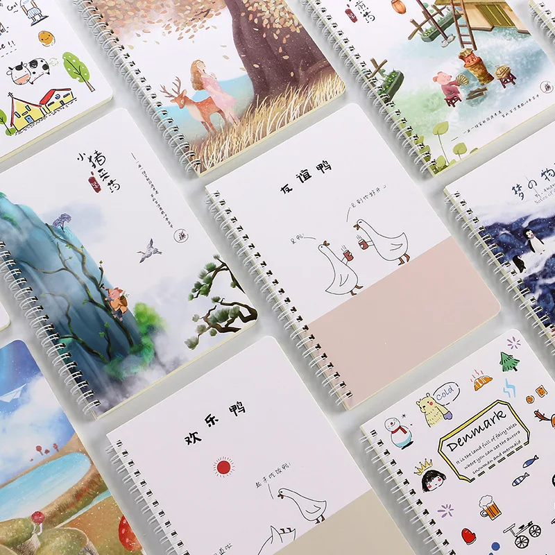 A5 Cute Notebook Paper Coil Weekly Planner 120 Sheets Writing Diary Note Pads Notebooks and Journals School Supplies Stationery |
